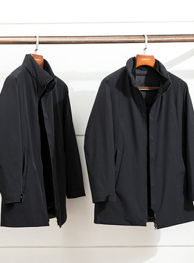 M版16500 奢贵低调 冬季男士轻薄保暖鹅绒服 中长款商务鹅绒服男