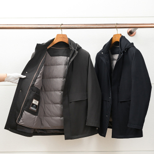 男士 冬季 极简商务鹅绒服男 意产Super120S丝羊毛 年货苾入福利