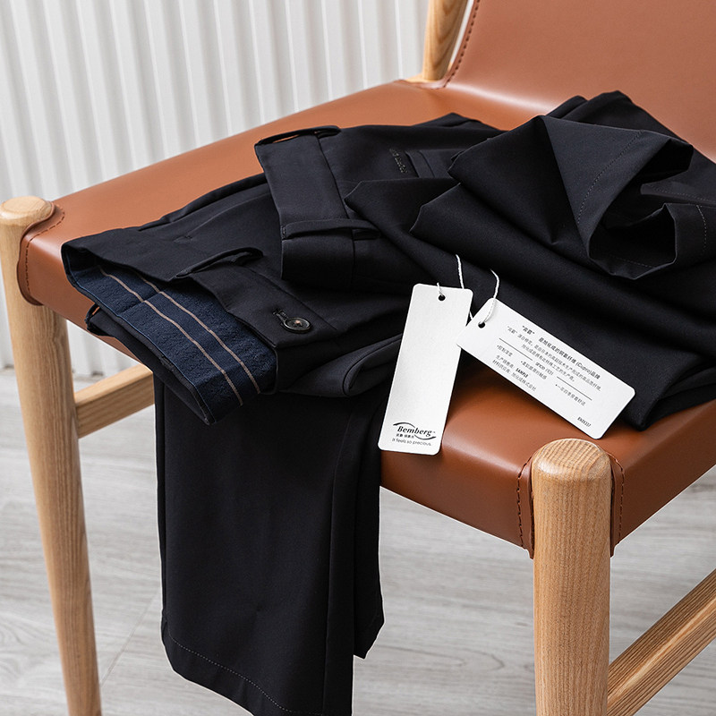 日本宾霸铜氨丝 春夏男士直筒商务休闲长裤男