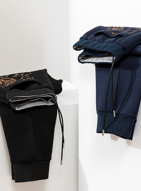 限量福利 BLT版9400 秋冬男士双面异色丝光工艺空气层卫裤休闲裤