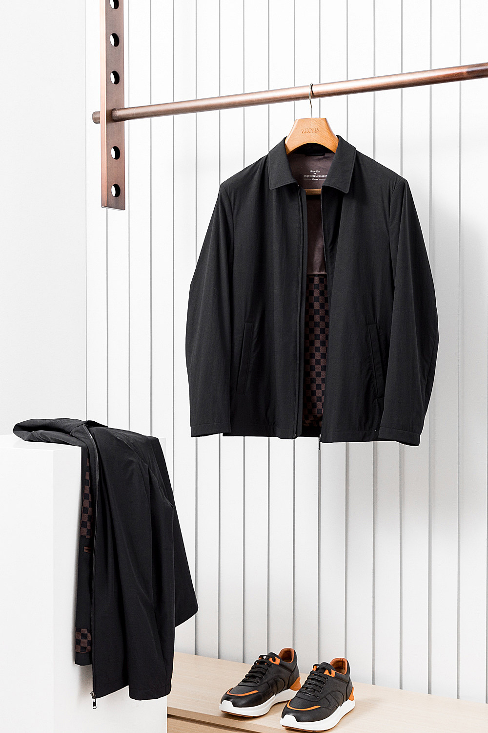 都市通勤/Sojitz磚利皱感三防 秋冬男士翻领外套新商务行政夹克男