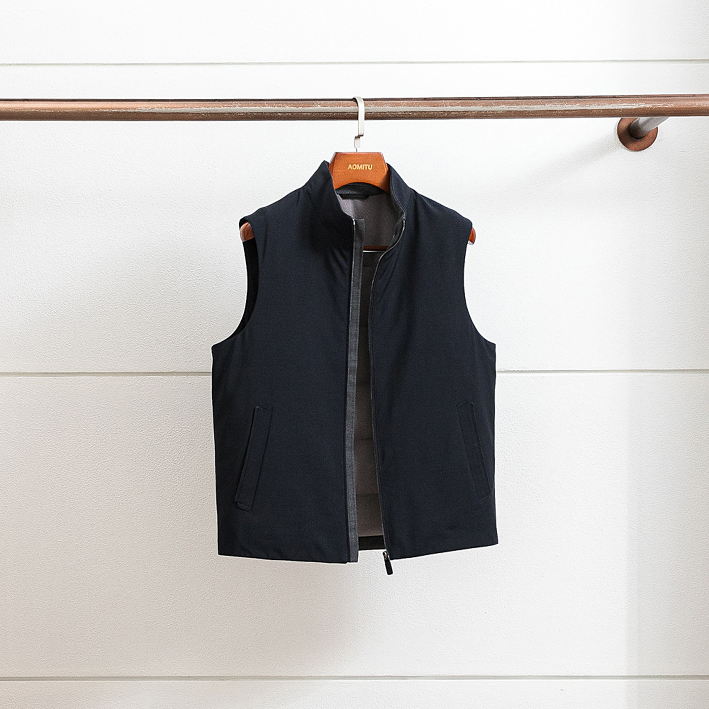 24000版  升笈120S全羊毛 冬季男士精纺羊毛鹅绒马甲商务鹅绒马甲,男装,常规马甲,淘宝优惠券,粉丝福利购,淘宝优惠卷