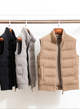 BC版 25300 冬季男士老钱风羽绒马甲 男士加厚羊毛羽绒马甲羽绒服