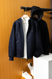 太TM奢了！柜3W！20来件！D级澳毛加厚镶皮加厚秋冬连帽外套男