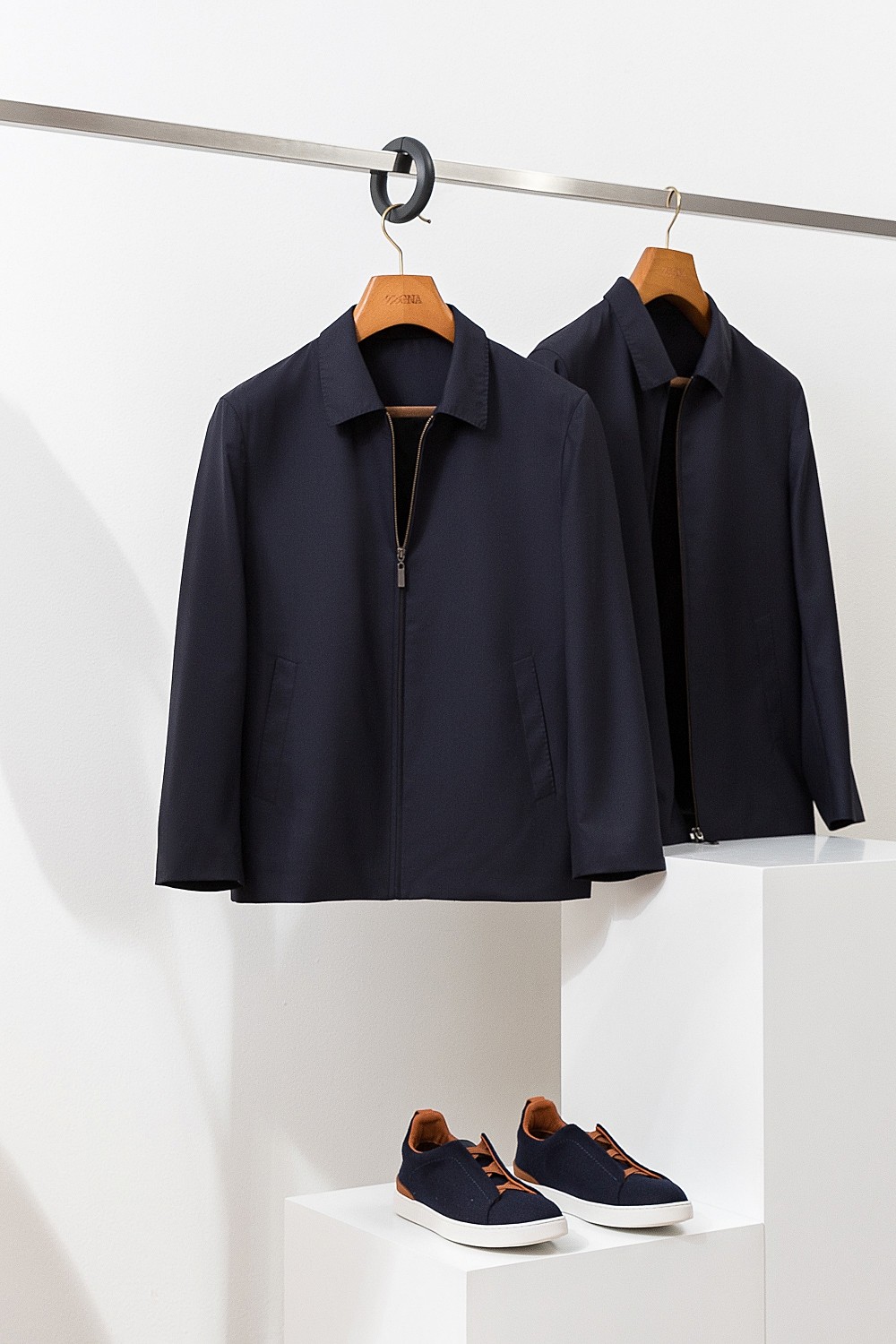 大佬挚爱真丝羊毛男士商务翻领夹克领导干部行政夹克厅局风外套男