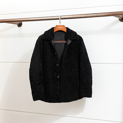 新贵奢享 D版7W Lacon羊皮毛一体 拉贡男士加厚保暖皮毛一体皮衣