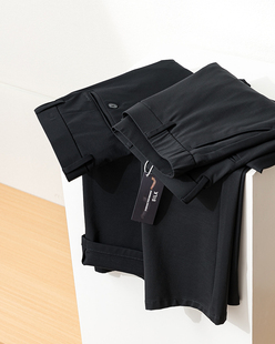 直筒男裤 裸感升笈 弹力修身 春夏商务休闲长裤 桑蚕丝肌肤触感男士