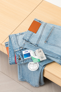 P惬意松弛感 亚麻牛仔长裤 天木麻2024夏季 宽松汉麻牛仔裤 男 男士