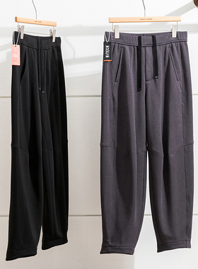 轻暖松弛感 Hitech膨体暖绒 秋冬男士宽松廓形卫裤抓绒保暖卫裤男