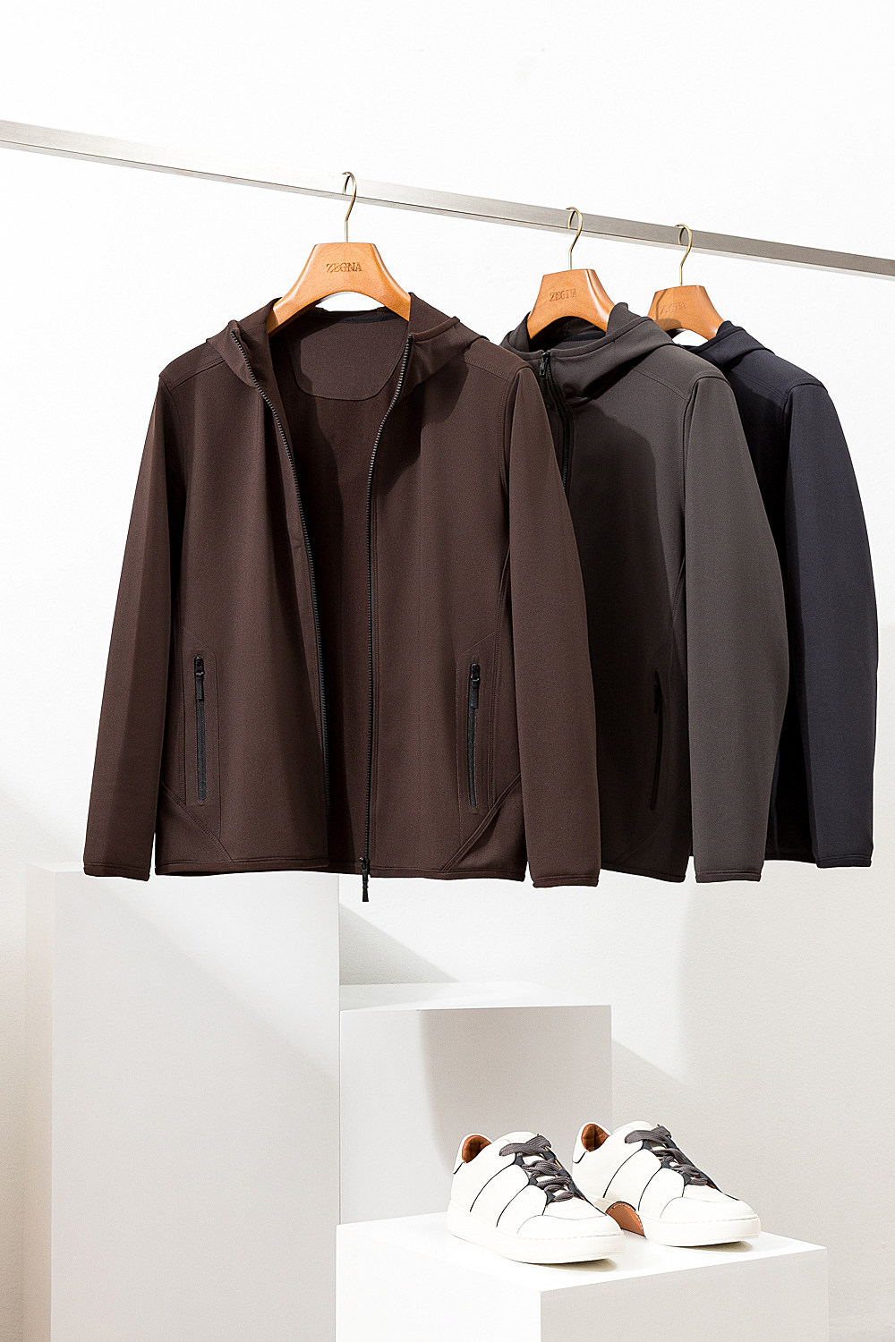 温暖速干/四向中空快干纤维/秋冬男士户外保暖运动连帽夹克外套男