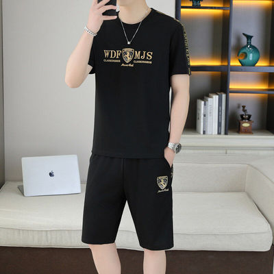 2025夏装新款时尚休闲百搭套装短袖青少年男潮流t恤男青年短裤男