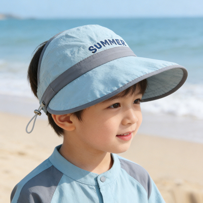 夏季宝宝大檐防晒速干空顶帽