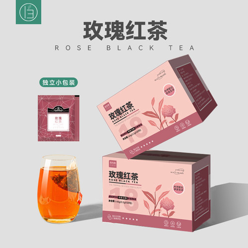 喝出好气色玫瑰红茶茶包泡茶花茶