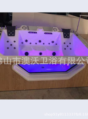 户外按摩浴缸工程游泳大池恒温加热花园浴池Spa水疗冲浪浴缸2900m