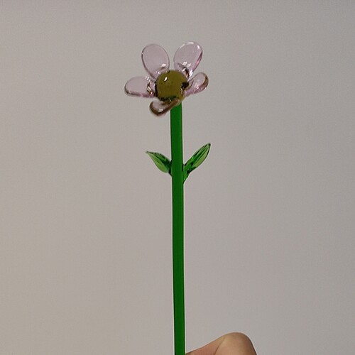 琉璃花朵花插，长度20厘米，超低清货