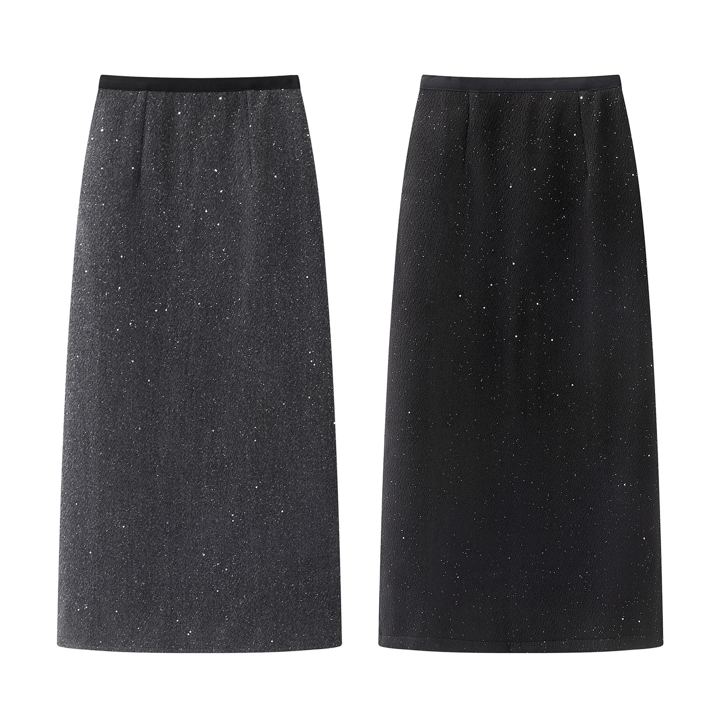 设计感气质包臀亮片后开叉半身裙2025秋季新款减龄miu系掐腰裙子