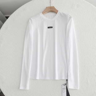 宽松设计感百搭显瘦简约休闲圆领长袖 新款 打底T恤女 2025秋季 艾系