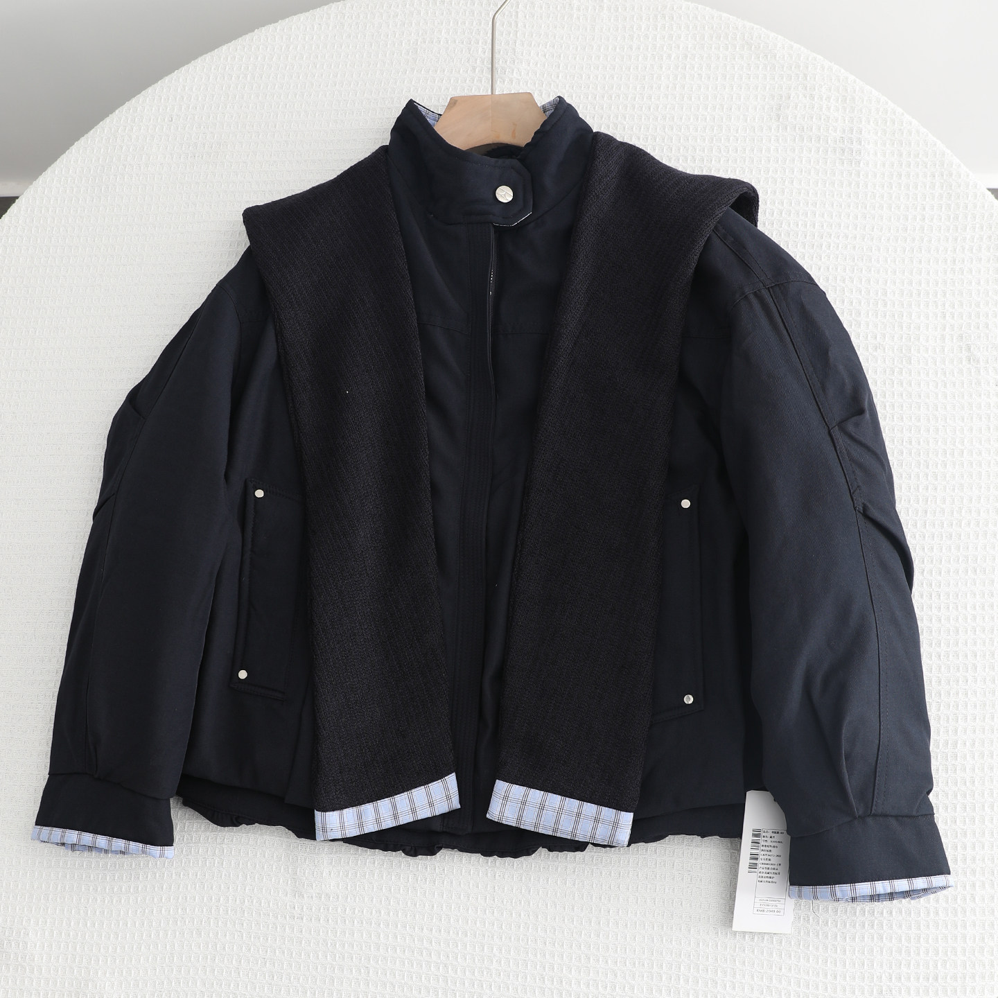 檬系~2025冬季新款时尚气质百搭披肩保暖90白鸭绒短款羽绒服外套