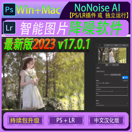 智能照片图片降噪中文软件ON1 NoNoise AI 2023 ps/lr插件WIN/MAC