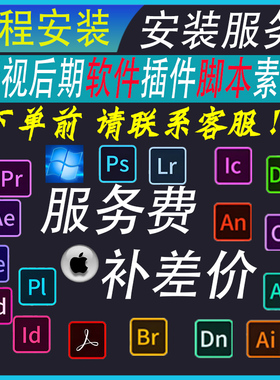 补差价 远程安装服务 影视后期工具 AE/PR/PS/达芬奇软件插件脚本