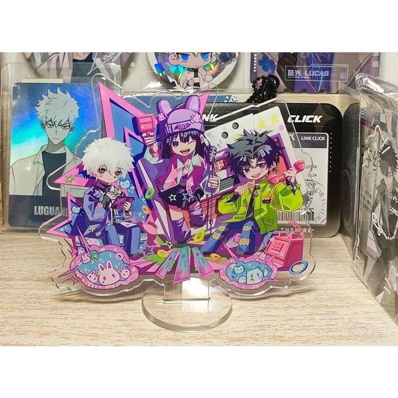 新款自制时光人三人组单亚插立牌克力高级桌面装饰摆件