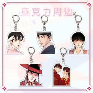 韩漫周边野画集尹胜浩白夹层亚克力钥匙扣纳谦书包挂件