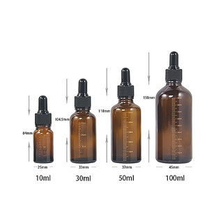 50ML 不含税 100ML 30ML 精油调配棕色玻璃滴管刻度瓶10ML