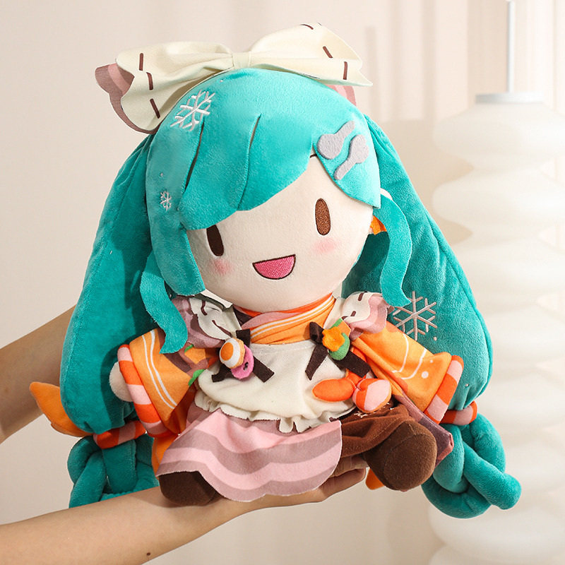 现货初音2024雪未来公仔毛绒玩具可爱初音fufu布娃娃玩偶周边动漫图片