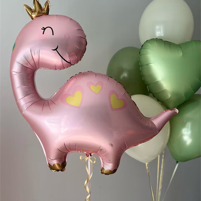 铝膜卡通恐龙皇冠包邮派对用品