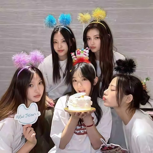 newjeans生日同款彩色头箍ins风