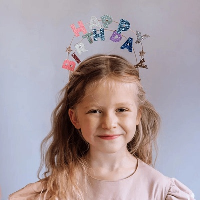 公主HAPPYBIRTHDAY发饰生日礼物