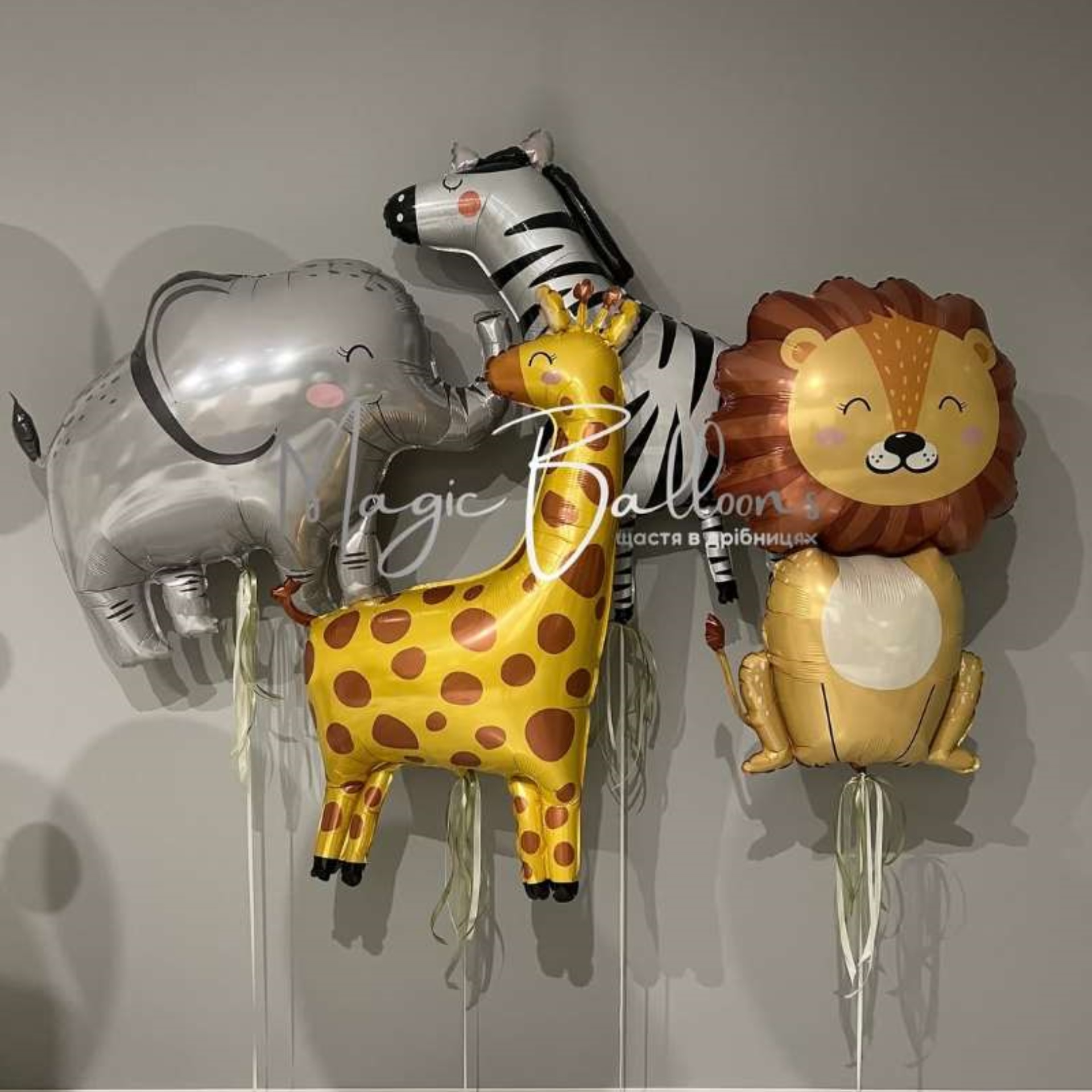 进口动物卡通铝膜气球派对布置