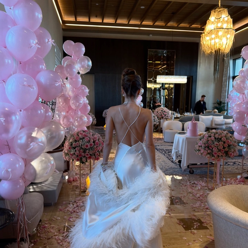 粉色气球套装婚房装扮透明公主粉