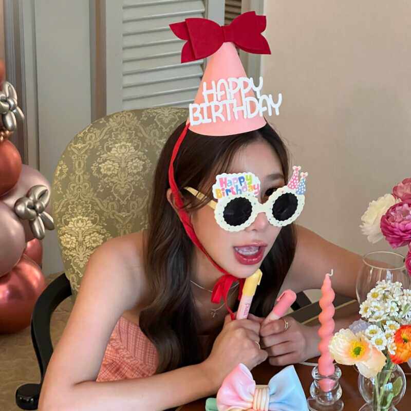 ins搞怪眼镜两个帽子款生日派对