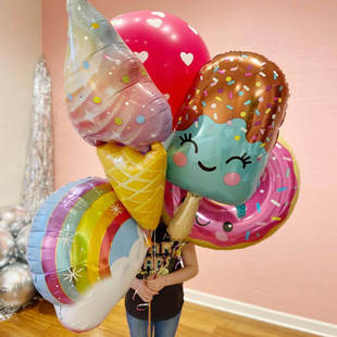 彩虹铝膜气球宝宝周岁生日宴会装饰儿童派对婚房布置婚礼庆生开业