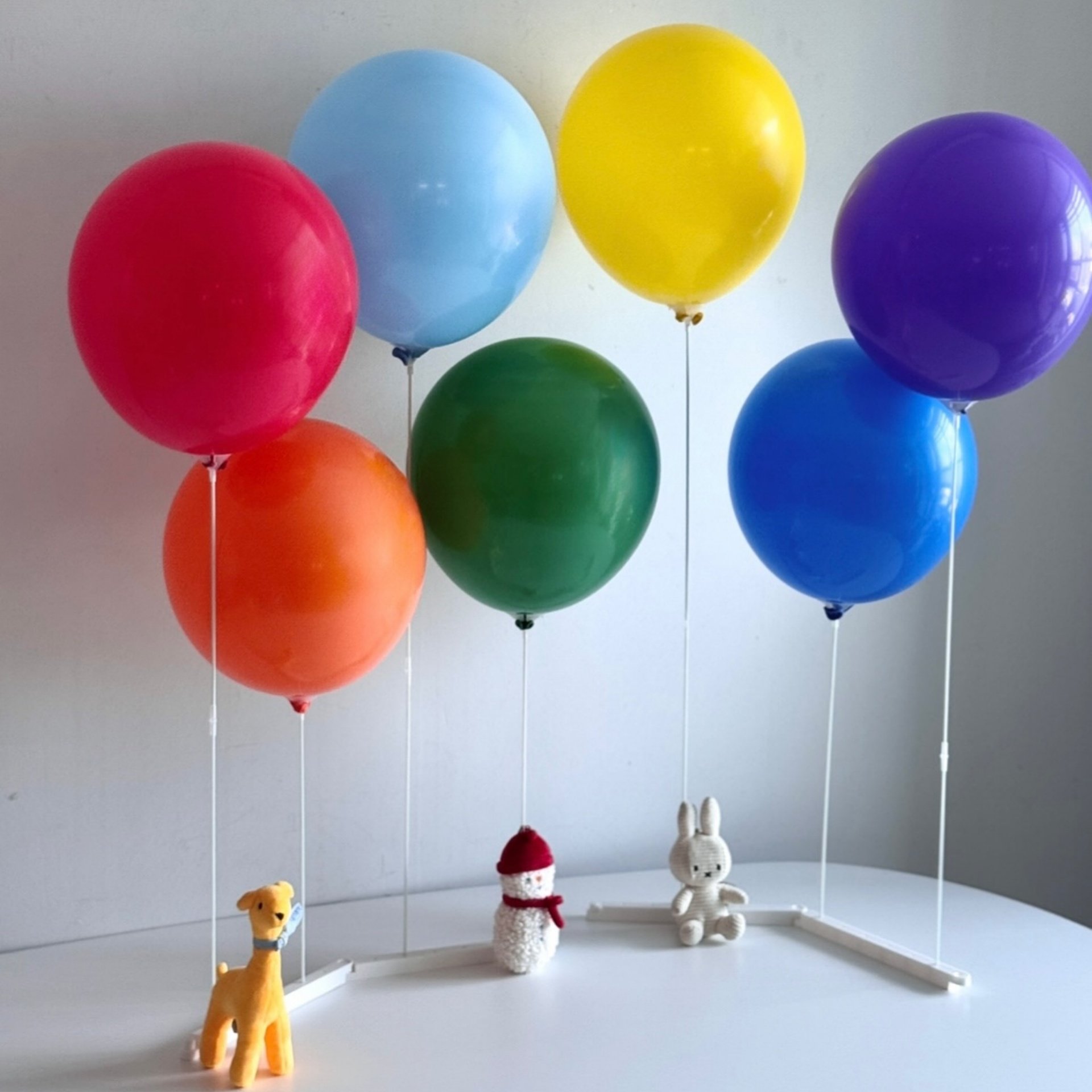 圆点透明乳胶球波点马卡龙气球桌飘杆生日会派对装扮布置开业用品