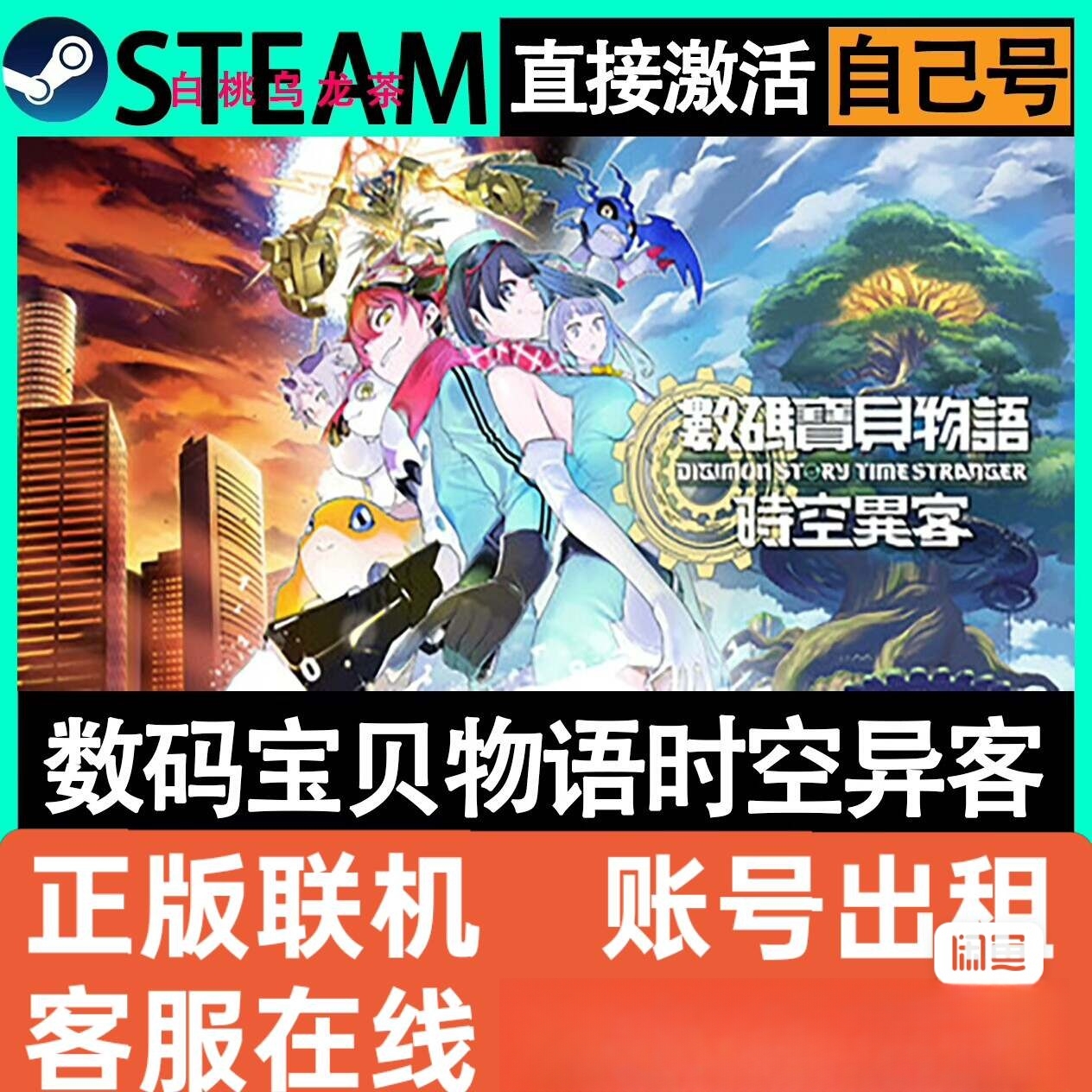 数码宝贝物语租号 时空异客租号 steam正版账号在线出租