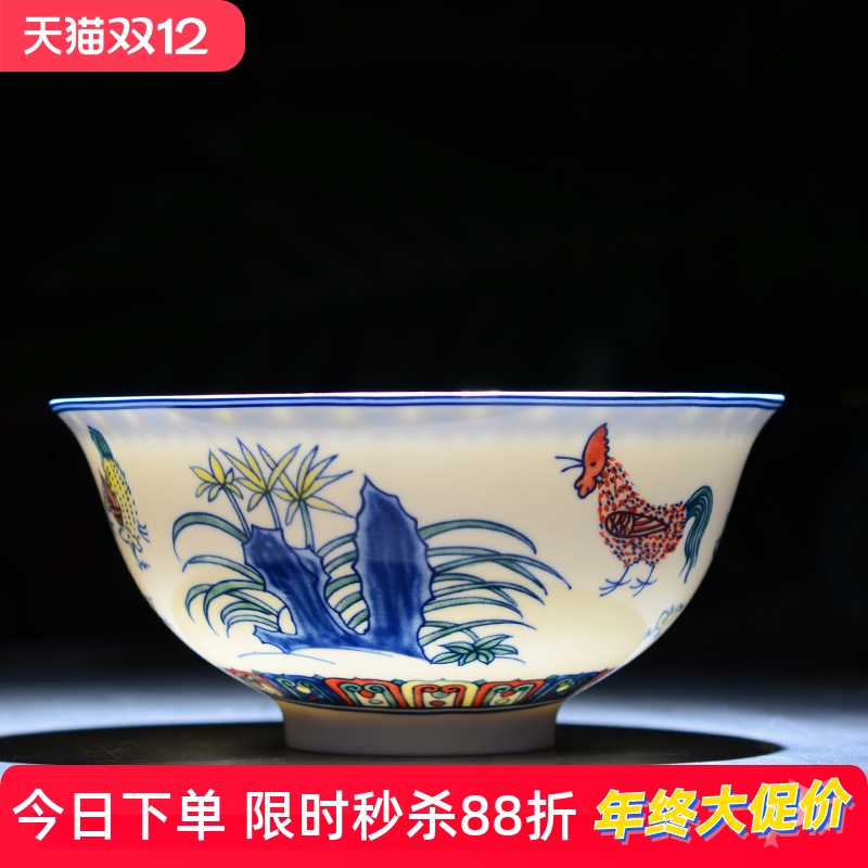 景德镇陶瓷家用仿古粥碗米饭碗