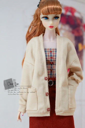 [M-202002-10-I]开衫/FR Momoko Barbie Blythe OB Mico 娃衣
