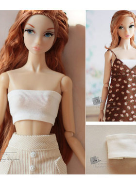 [M-201705-21]白色小抹胸/FR Momoko OB娃衣