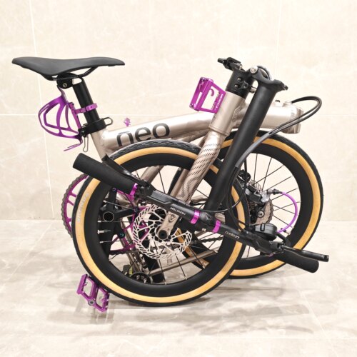 折叠车9速便携地铁车尾通勤推行16寸自行车小布三折叠超轻佳沃neo