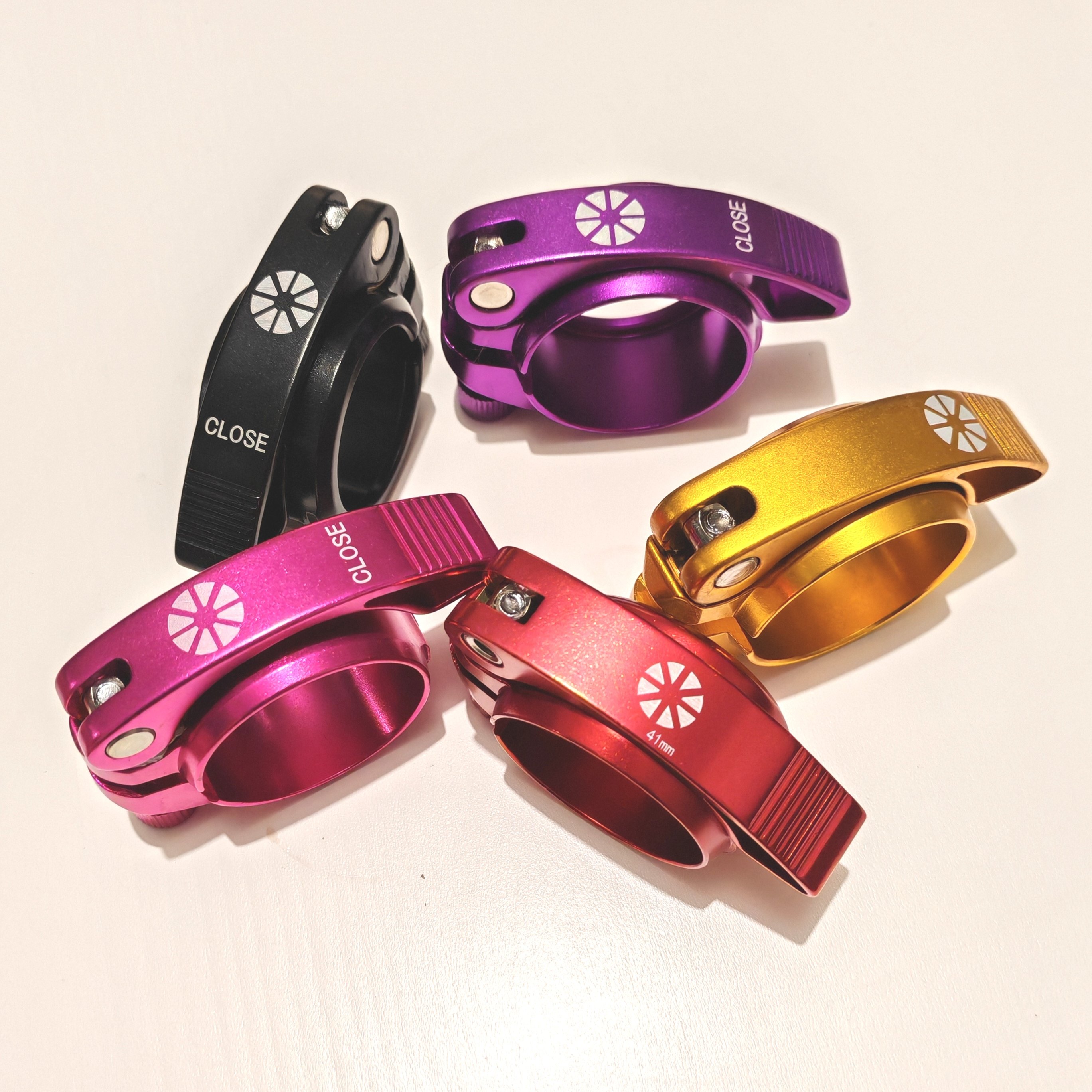 折叠自行车p10坐管夹p8座管夹配件40锁死坐杆夹固定卡扣快拆环41