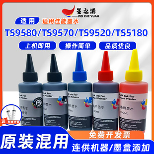 佳能TS9580添加墨盒TS9570 TS5180打印机染料100毫升墨水 TS9520