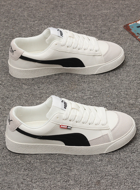 2024新款男鞋子运动鞋休闲鞋情侣黑色板鞋学生软底小白鞋平底鞋女