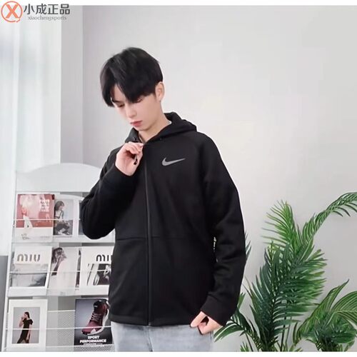 耐克男子篮球加绒连帽保暖夹克