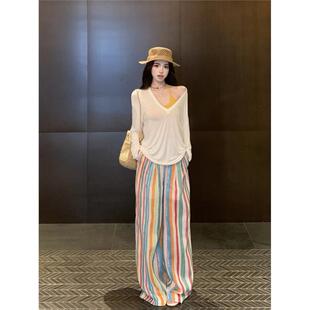 三亚旅游穿搭套装女夏泰国云南多巴胺海岛海南沙滩海边度假连衣裙