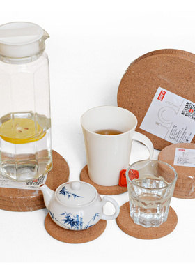 HHF大号厚软木锅垫菜盘子垫碗垫餐桌垫隔热防烫杯垫碟木质锅垫子