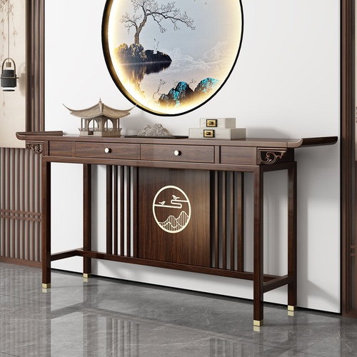 新中式玄关桌条案客厅入户入门柜