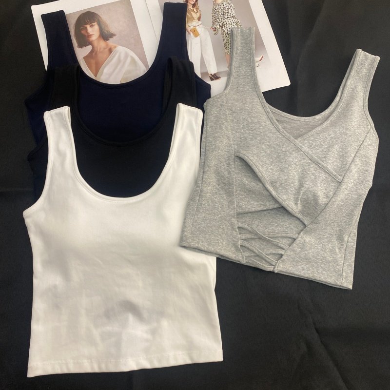 妃子纪3722春夏时尚宽肩带背心女短款修身带胸垫内搭外穿美背上衣,女装/女士精品,背心吊带,淘宝优惠券,粉丝福利购,淘宝优惠卷