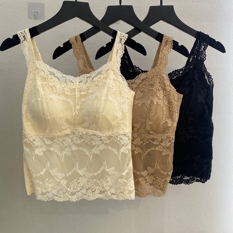 黛美芮5581法式蕾丝宽肩带美背吊带女薄款修身带胸垫内搭外穿背心,女士内衣/男士内衣/家居服,吊带/背心/T恤/打底/肌底衣,淘宝优惠券,粉丝福利购,淘宝优惠卷